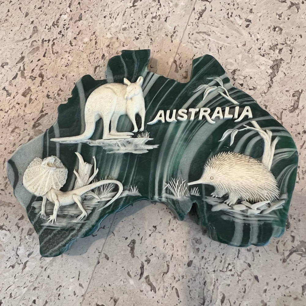 VTG Australian Marble Stone Paperweight